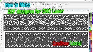 How to make design for CNC Laser Cutting in CorelDraw Tutorial🎨 Perfect for beginners