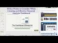 10 Key Points to Consider While Creating an Effective Financial Analysis Dashboard