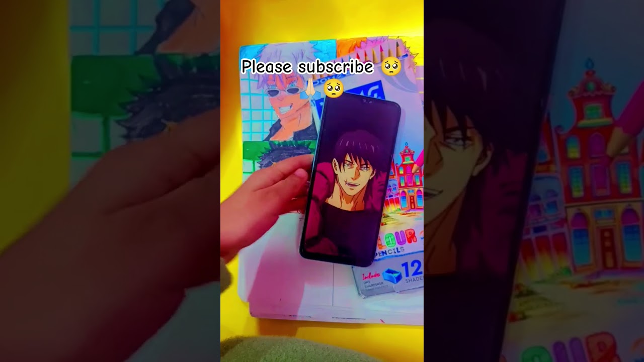 toji drawing short please guys like and subscribe me short ❤️🩵💕🩵❤️😁💕