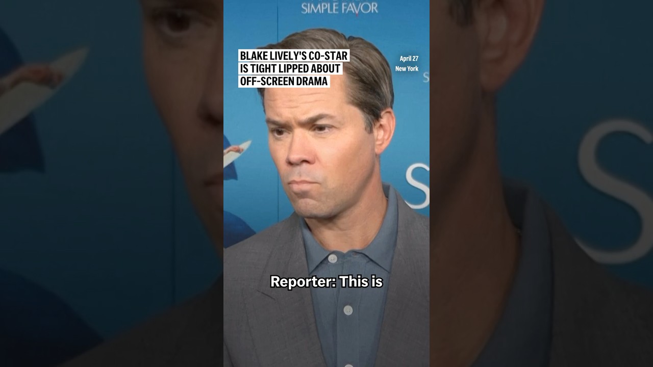 Blake Lively's co-star is tight lipped about off-screen drama