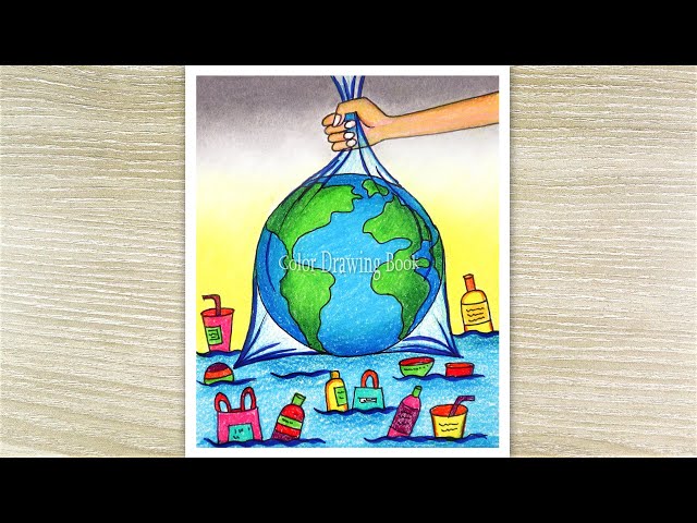Beat Plastic Pollution Drawing/Stop Plastic Poster Chart project - Ban  plastic/Environment Drawing - YouTube