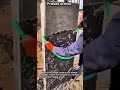 Smoothing Cement on a Pillar #worker #process #construction #plastering #cement