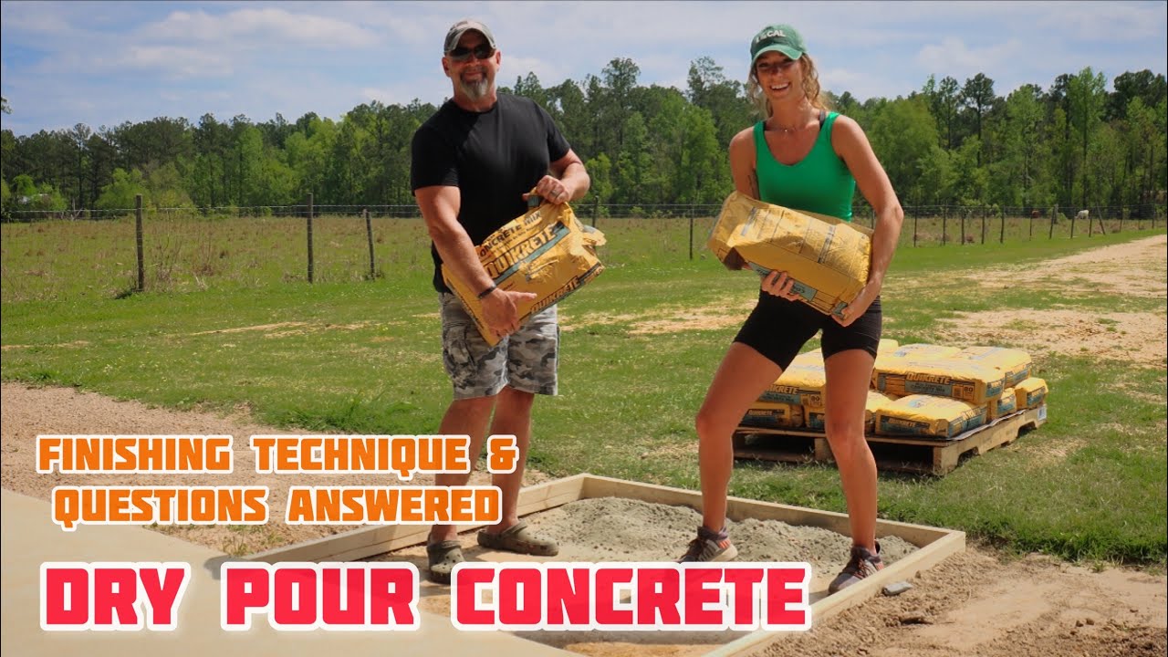 ⁣DRY POUR CONCRETE WALKWAY: 4 Inches Thick WITH Reinforcement. Anyone Can Do It!
