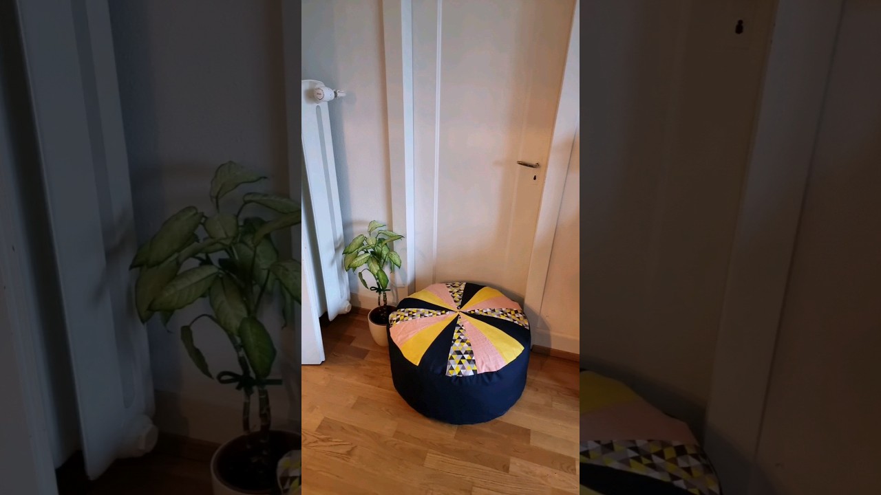 Hide your scraps in a pouf/ottoman! 125L or 17kg of fabric leftovers fitted in here 😅💪