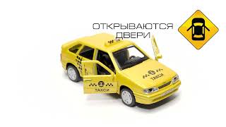 Металлические модели «Lada. Такси», Технопарк 2114-12TAX-YE