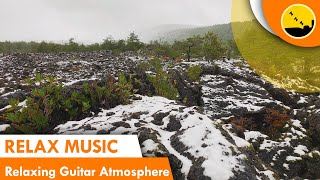 Snowy mountain plateau with snow rain sound and relaxing music | Guitar rounds it all perfectly up screenshot 5