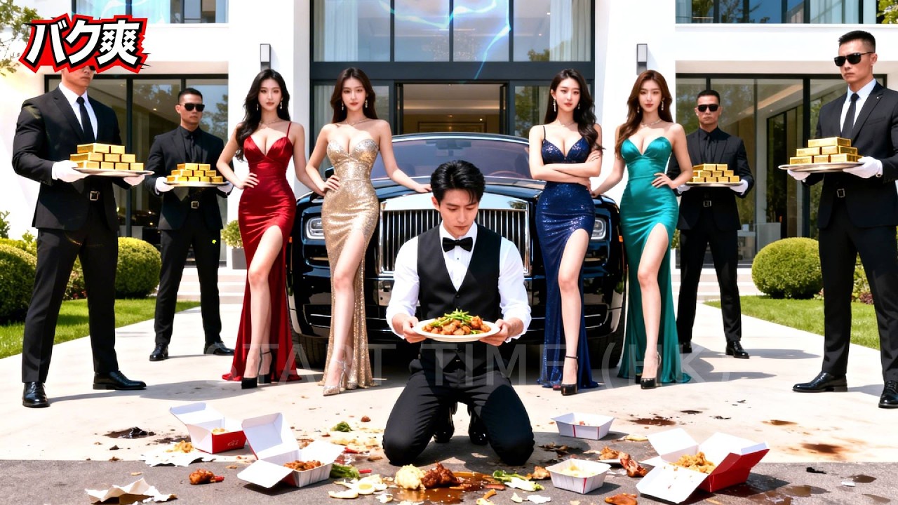 大富豪の孫が給仕に扮したら彼女に罵られた。三人の姉が登場すると、恋人は呆然とする！