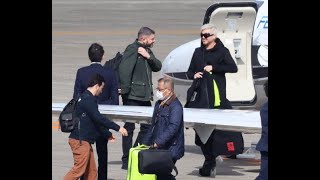 Adam Lambert, Brian May & Roger Taylor spotted at the airport/ "full rehearsal day in Nagoya", Feb 2