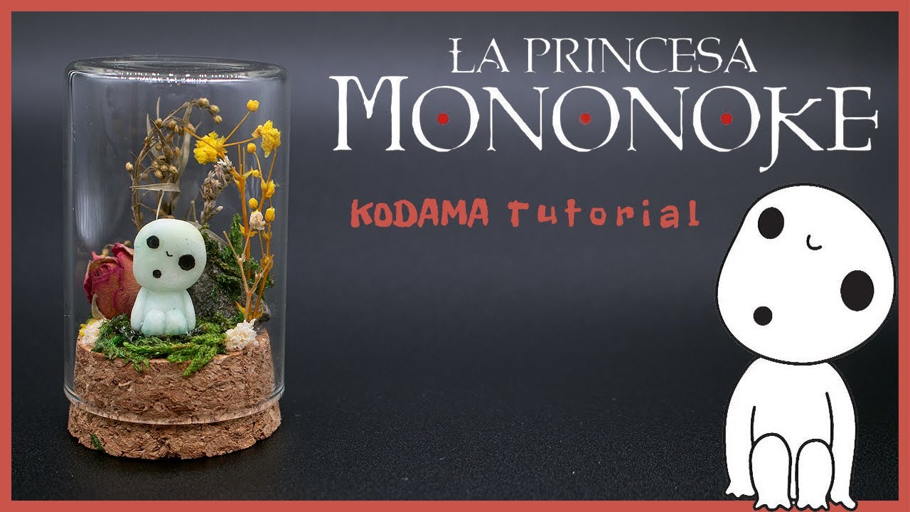 Tutorial:  La princesa Mononoke 🐺  Kodama Diorama ✨ Espíritus del bosque