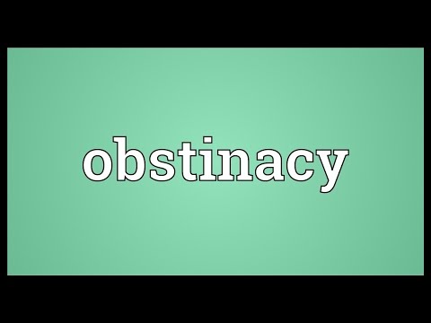 Obstinacy Meaning