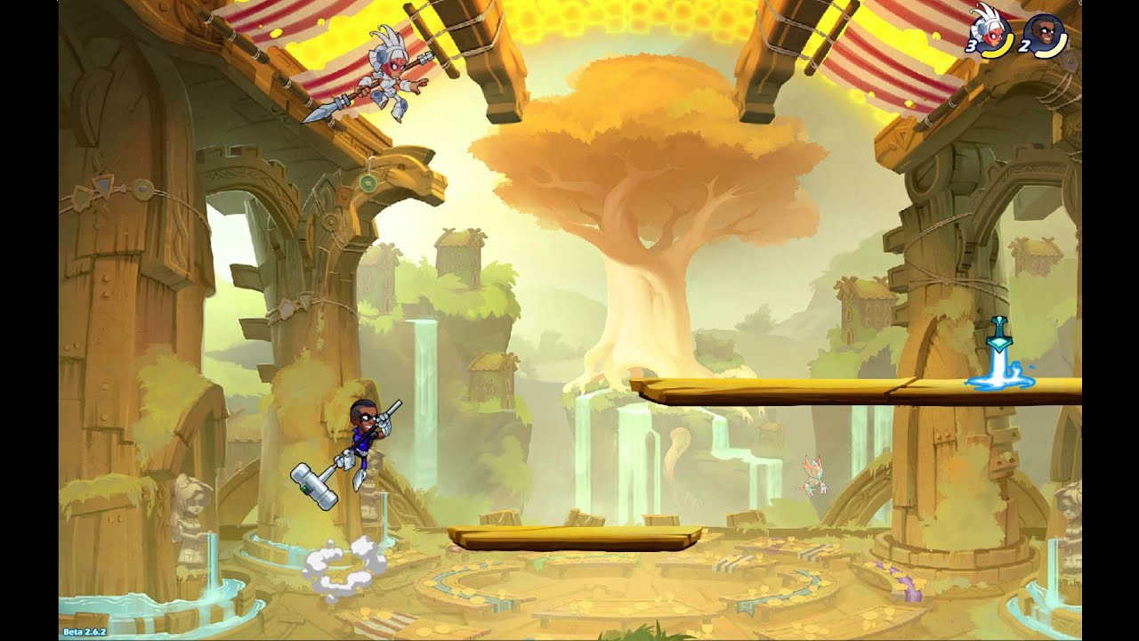 Brawlhalla Queen Nai Vs Sentinel (Bot Hard Difficulty)