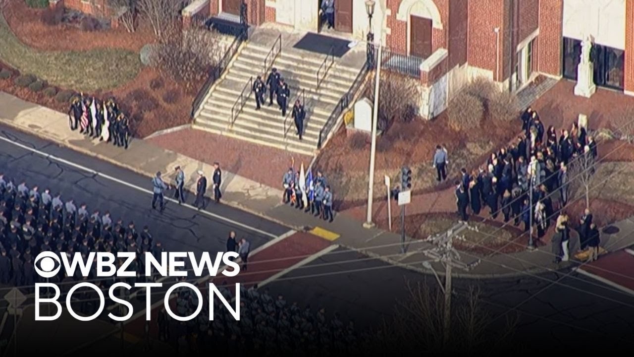 Funeral for Uxbridge police officer Stephen LaPorta, killed in line of duty, held in Franklin