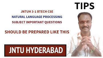 JNTUH 3-1 BTECH CSE NATURAL LANGUAGE PROCESSING SUBJECT IMPORTANT QUESTIONS  #jntuh