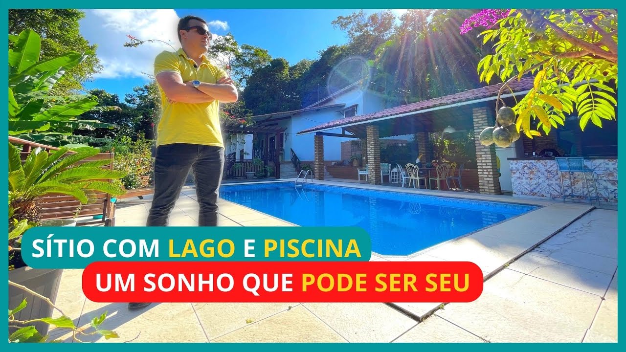 SÍTIO COM LAGO, PEIXES, MUITAS FRUTEIRAS E E UMA CASA MUITO MODERNA NO MEIO DE TUDO ISSO!