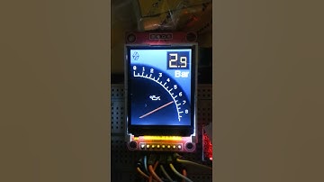 Arduino ST7735 tft full color Car Oil Pressure Gauge