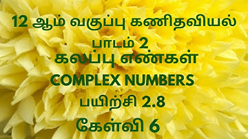 TN 12th  Maths | Exercise 2.8 Sum 6 Tamil Medium