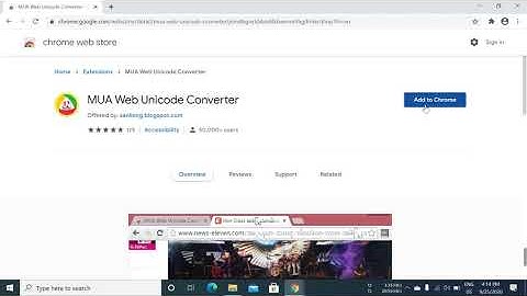 How to add MUA Web Unicode Converter in Google Chrome as extension