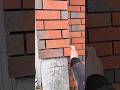 Installing and Arranging Red Bricks on Walls #shorts