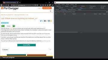 OAuth account hijacking via redirect_uri-Web Security Academy