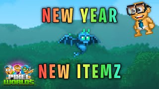 JANUARY 1ST NEW ITEMS! (MINING WHEEL RESET!) | Pixel Worlds
