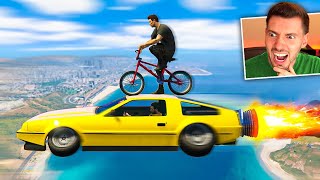 GTA V Online: (COOP) - VOEI COM UM CARRO no CÉU! (Missão Impossível)