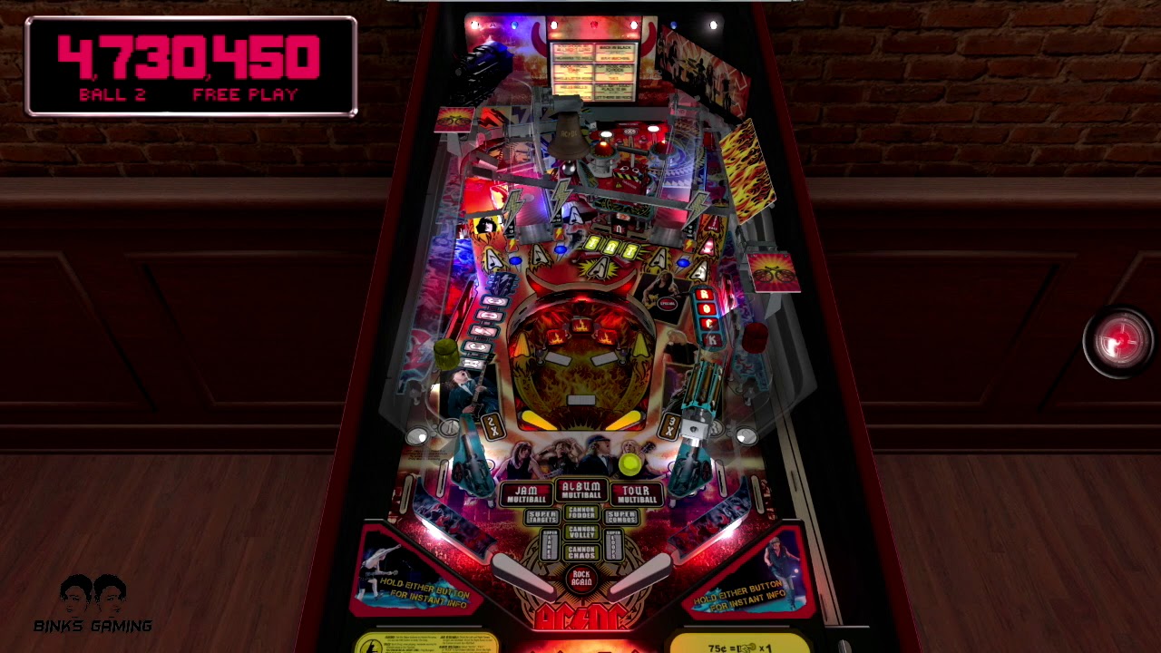AC/DC Pinball The Pinball Arcade YouTube