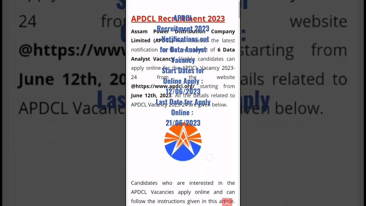 APDCL Recruitment 2023 - 