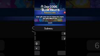 2Xp Code Of Blox Fruits
