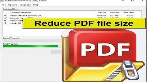 Reduce PDF files with only one click