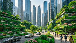 Unbelievable Chengdu Green Forest City With Dense Skyscrapers 4K Street Walk