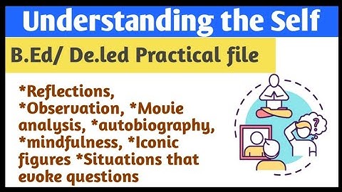Understanding the Self practical File | B.Ed / De.led Assignment and file