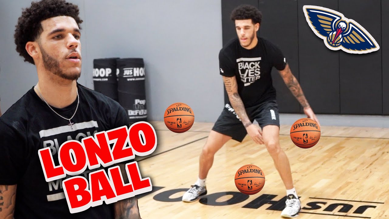 Lonzo Ball *EXCLUSIVE* NBA Workout Mid Range and 3 point jumper looks