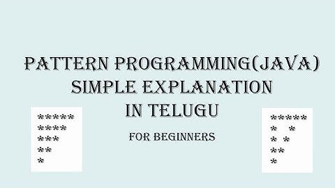JAVA PROGRAMMING - Inverted and Hollow Inverted Right angled Triangle (Pyramid) Pattern in Telugu