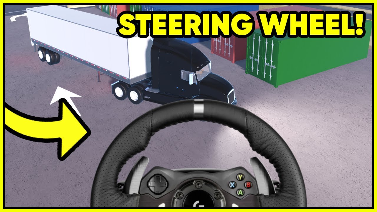 Driving A TRUCK with a STEERING WHEEL in ROBLOX! YouTube