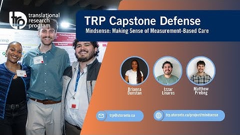 Mindsense | U of T Translational Research Program Capstone Defense 2024