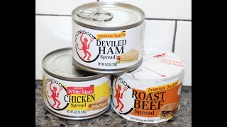 Underwood Deviled Ham Spread, Chicken Spread & Roast Beef Spread Review