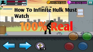 How To Infinite Hulk In Anger Of Stick 5  - MUST WATCH
