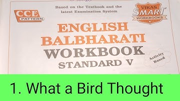 std5 english workbook lesson no 1 What a Bird Thought question answer