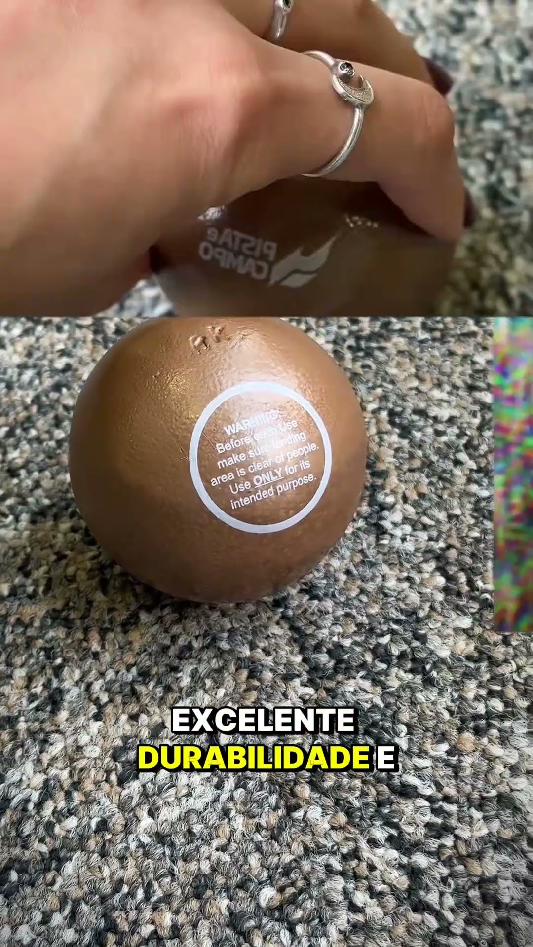 Vídeo 1 — Peso De Atletismo Para Arremesso De Ferro 1kg Pista E Campo