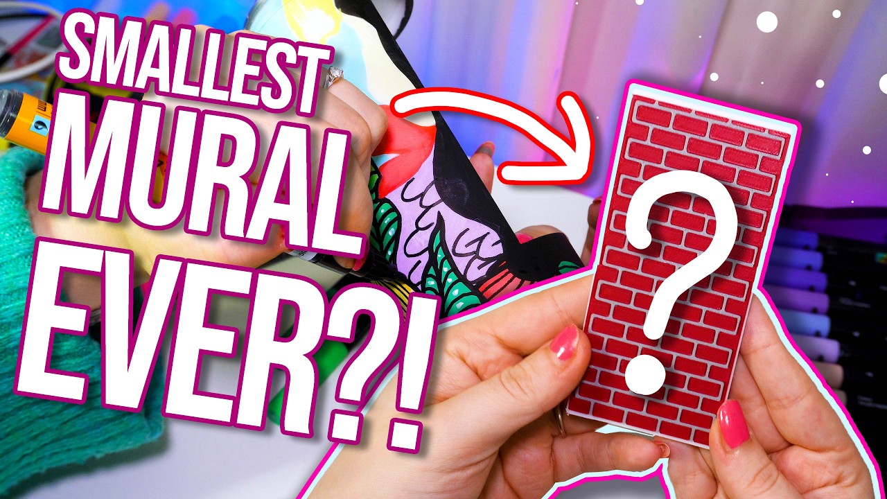 Painting the SMALLEST MURAL EVER?! Art collab with a MINI gallery