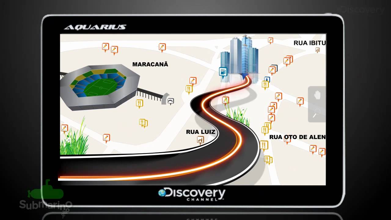 Gps Aquarius Discovery Channel Tela 5.0" Slim com Tv Digital