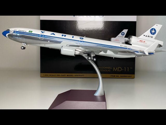 UNBOXING and REVIEW!! Gemini Jets 1:200 Varig Brazil Md-11 reg. PP