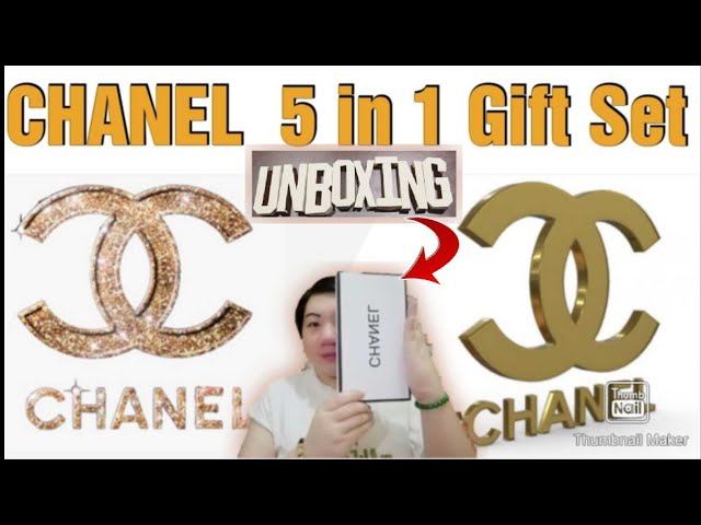 Unboxing 💯 ORI Chanel Gift Set 5 in1 [ 2 Perfume + Lipstick + Eyeliner] 