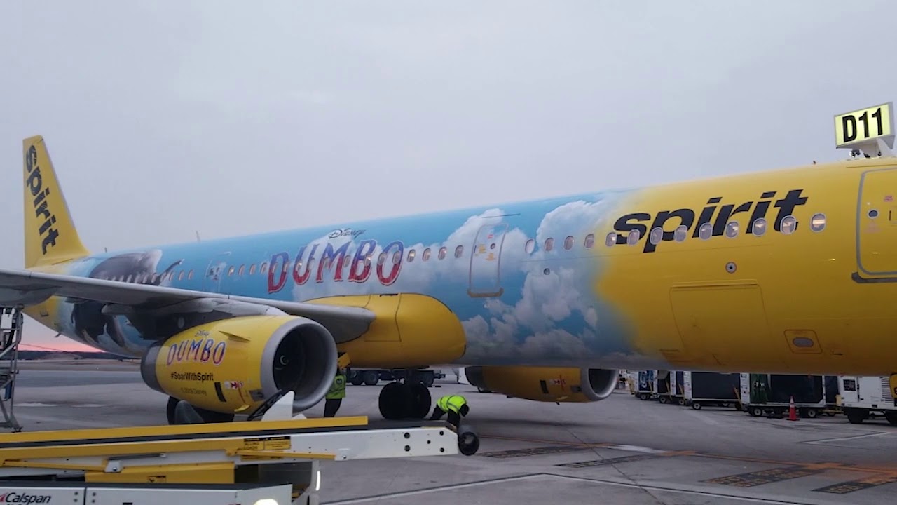 SPOTTED Brand New Spirit Airlines Dumbo Plane At BWI Marshall Airport