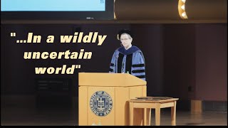 Kristin Rudenga, Ph.D. gives opening remarks to the class of 2022