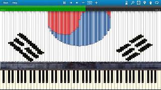 South Korea flag synthesia midi art