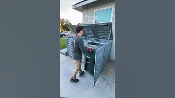 Stylish Gray Trash Bin Storage🇺🇸👉  tivorbox.com #tivorbox #usamade #outdoorstorage #trashbin