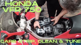1997 Honda VFR 750 Carb, strip, clean, repair, tune