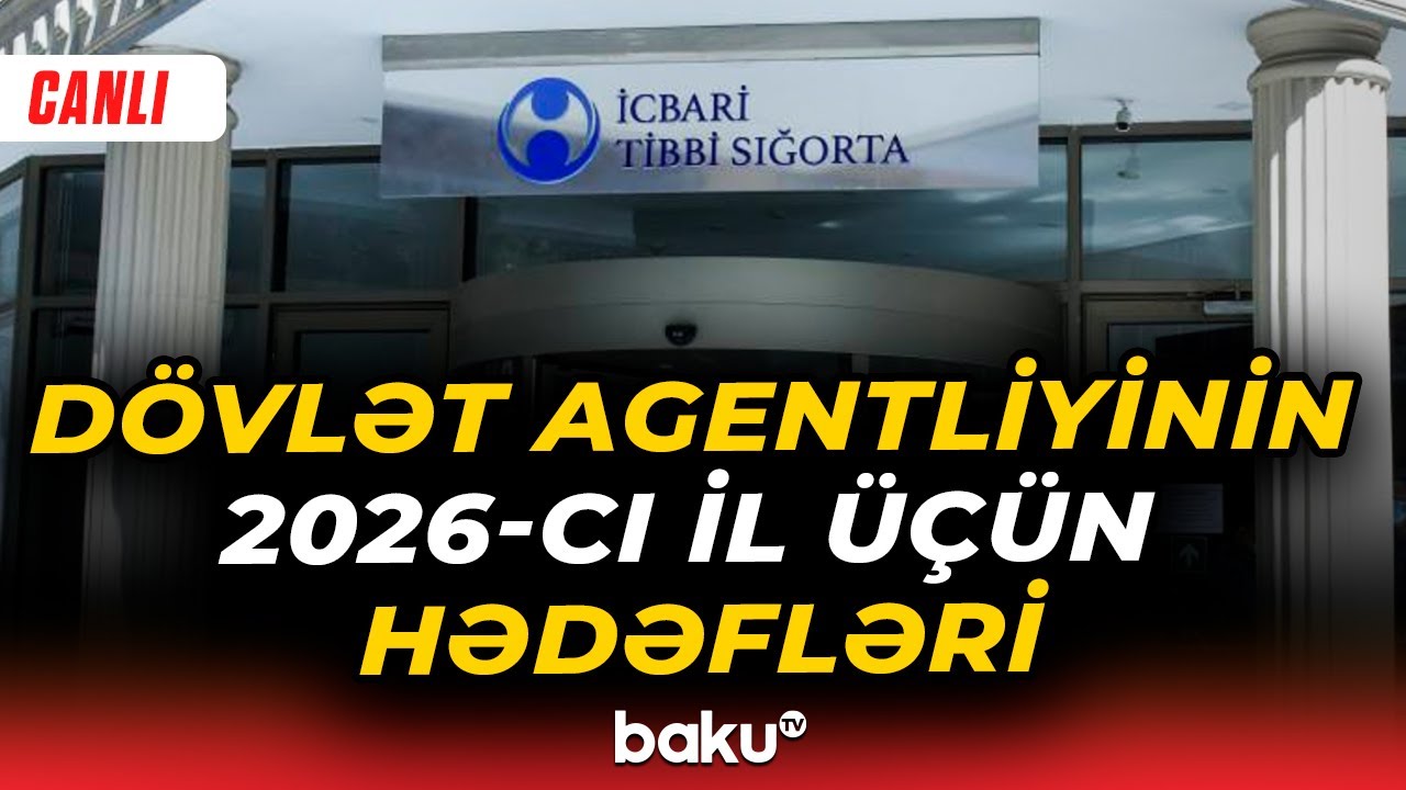 İcbari Tibbi Sığorta üzrə Dövlət Agentliyinin İdarə Heyətinin sədrinin mətbuat konfransı - CANLI