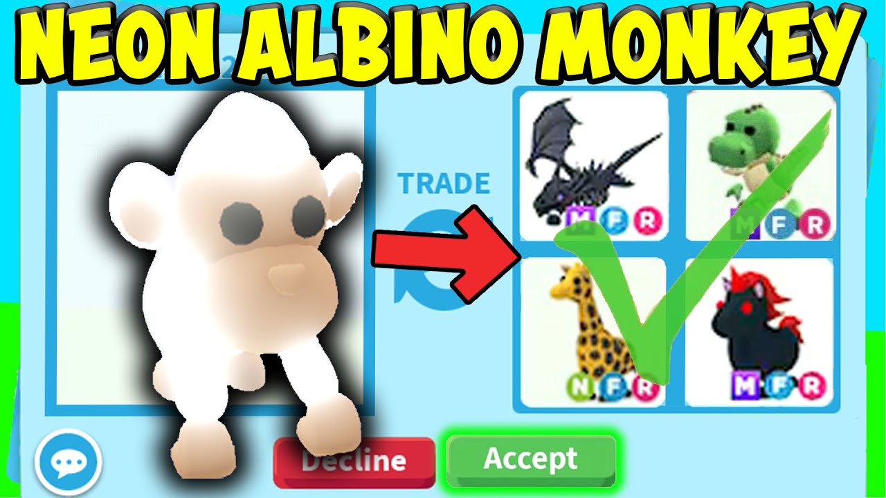 Albino Monkey, Trade Roblox Adopt Me Items